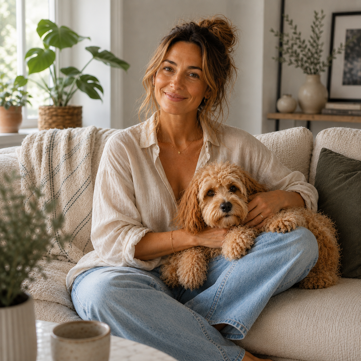 Lena & Yuki mit Cavapoo